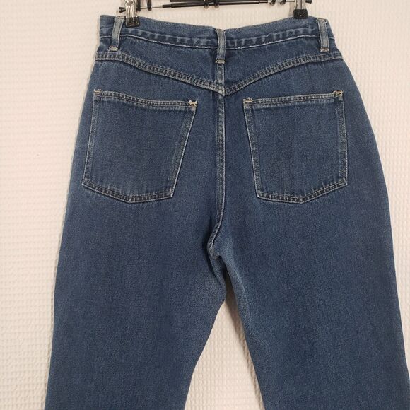 Vintage Adriana Sport Flare Jeans Women 28x30 Blue Fringe High Waisted 80s Boho - Picture 15 of 16
